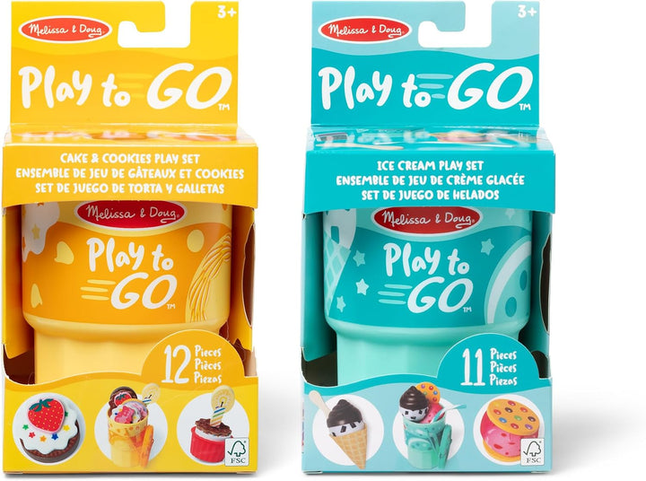 Melissa & Doug Play to Go Paquete de 2: Pastel y Galletas y Helado,...