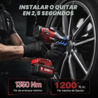 ARCCAPTAIN Llave de impacto inalámbrica de 996 pies-libras (1350 N.m