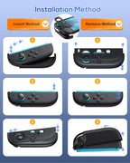 FYOUNG Estuche protector mejorado para Switch 2 y juego de protector de pantalla, funda compatible con base