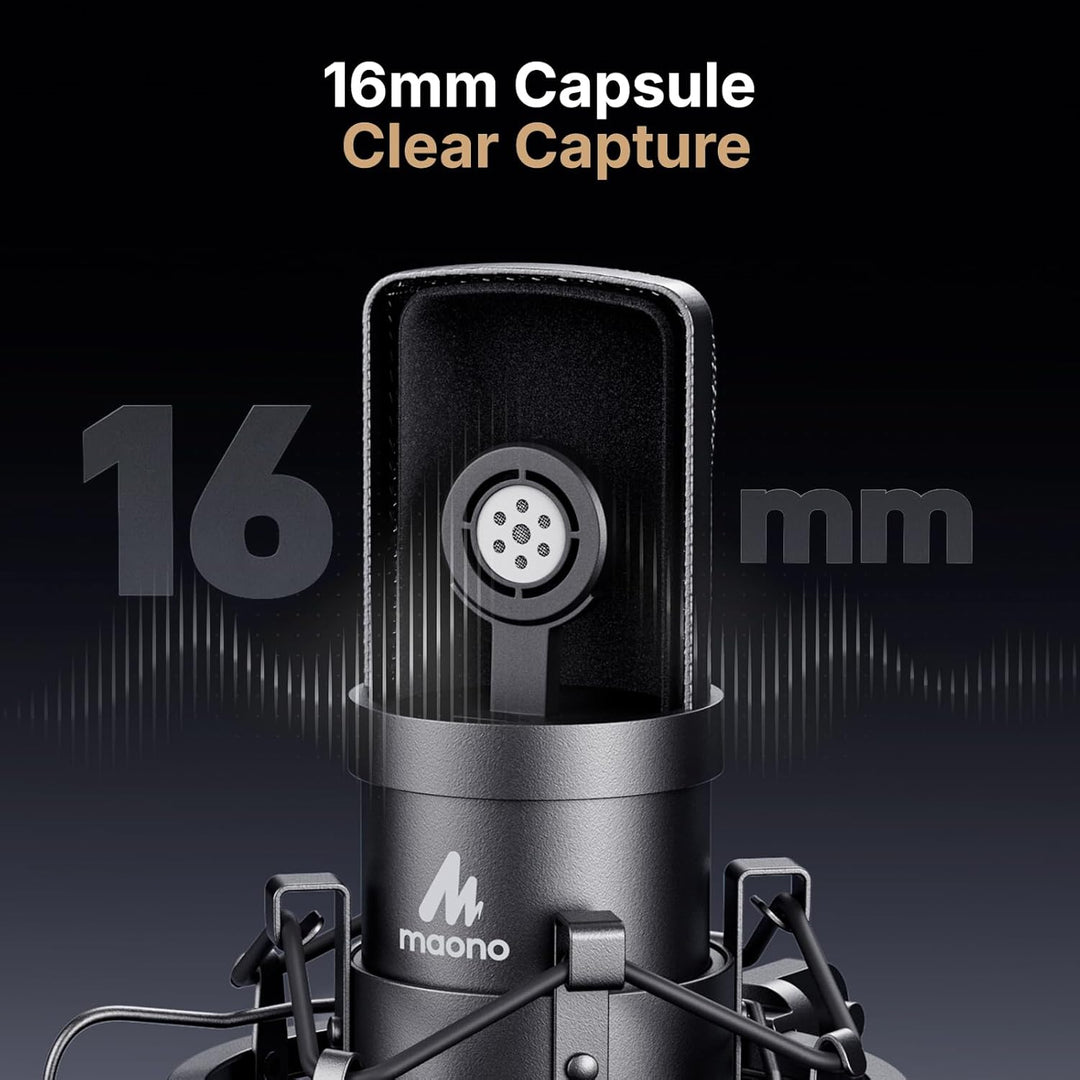 Kit de micrófono USB 192KHZ\/24BIT Enchufa y usa MAONO AU-A04 USB p...
