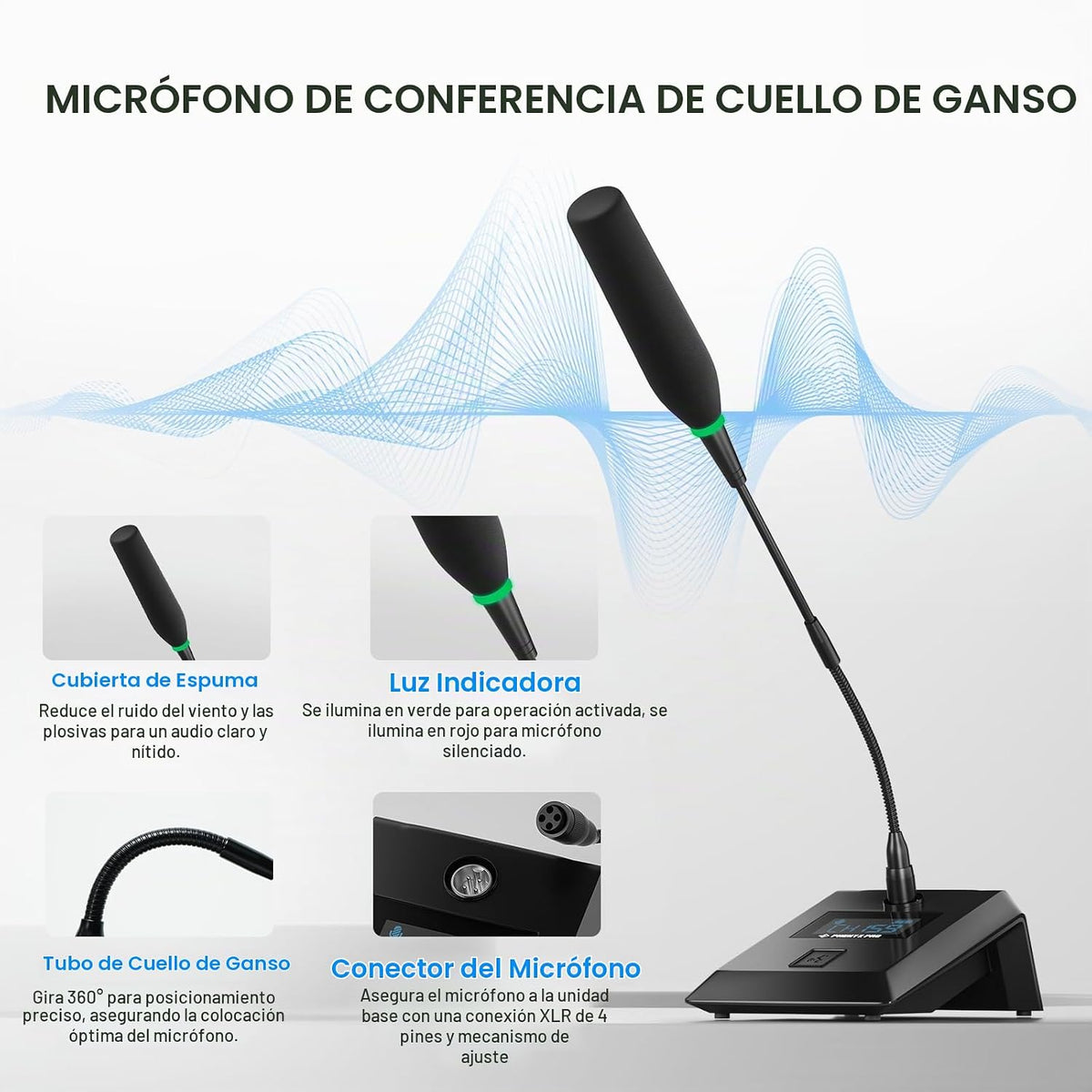 Phenyx Pro Sistema de Micrófono Inalámbrico para Conferencia