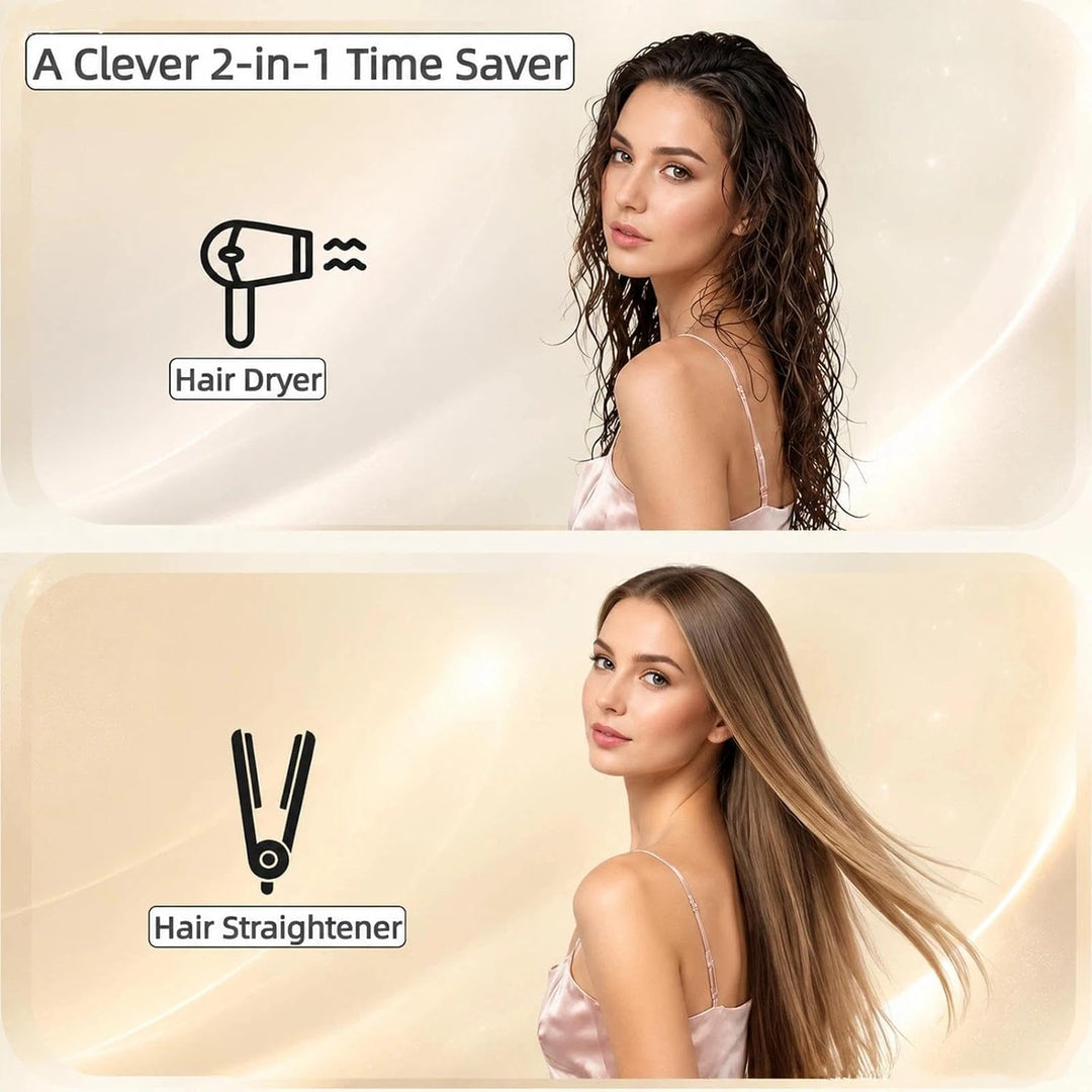 VAV Alisador de cabello 2 en 1 para cabello húmedo a seco con flujo...