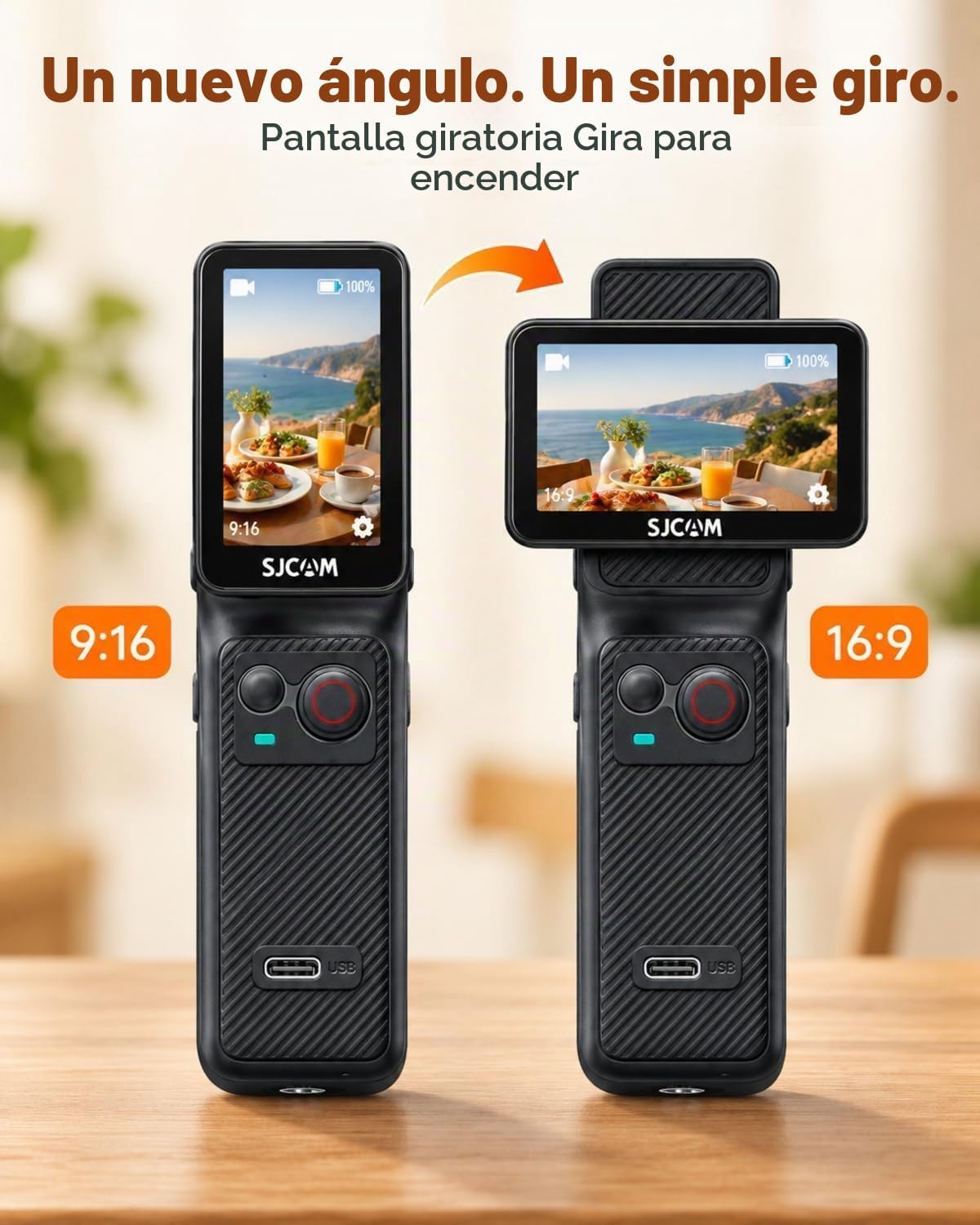SJCAM C400 4K 64GB YouTube Vlogging Cámara para viajes y creador de contenido