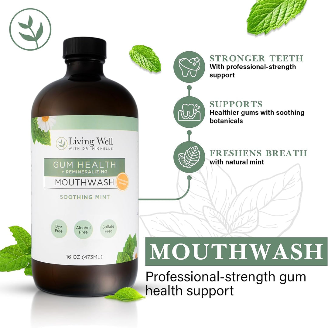 Enjuague bucal remineralizante + para la salud de las encías Living...