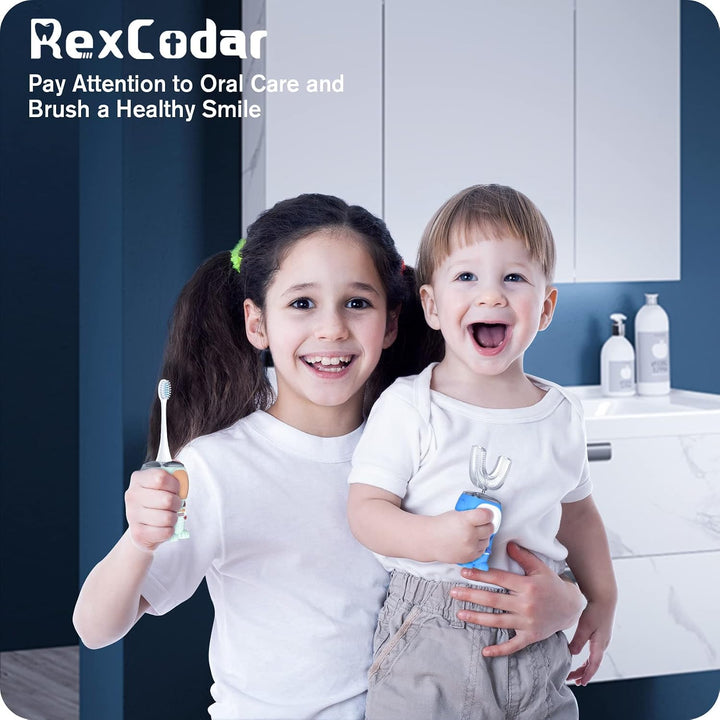 RexCodar Cepillo de dientes eléctrico ultrasónico en forma de U par...