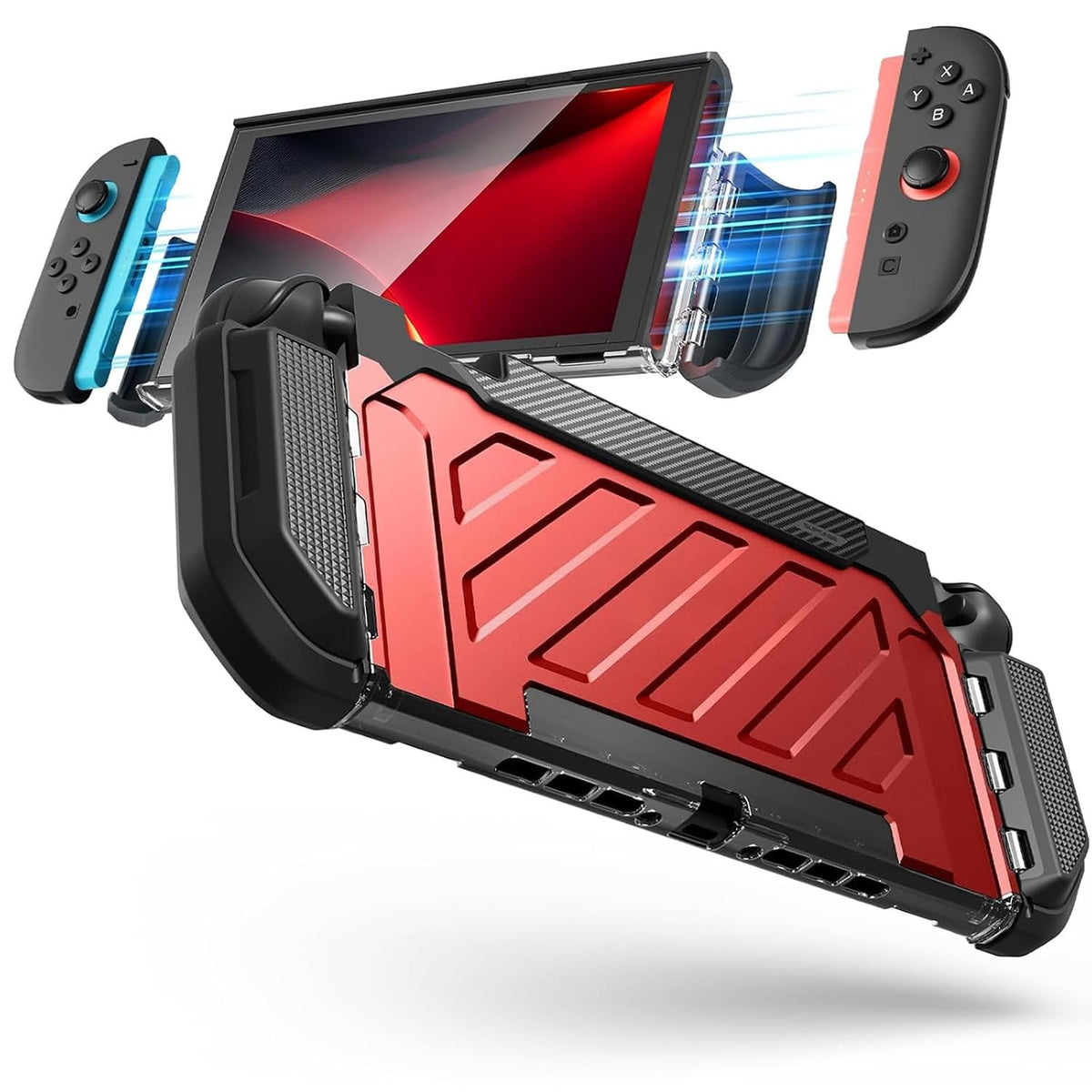 SUPCASE Funda para Nintendo Switch 2 2025, Joy Con Remove Friendly, rojo