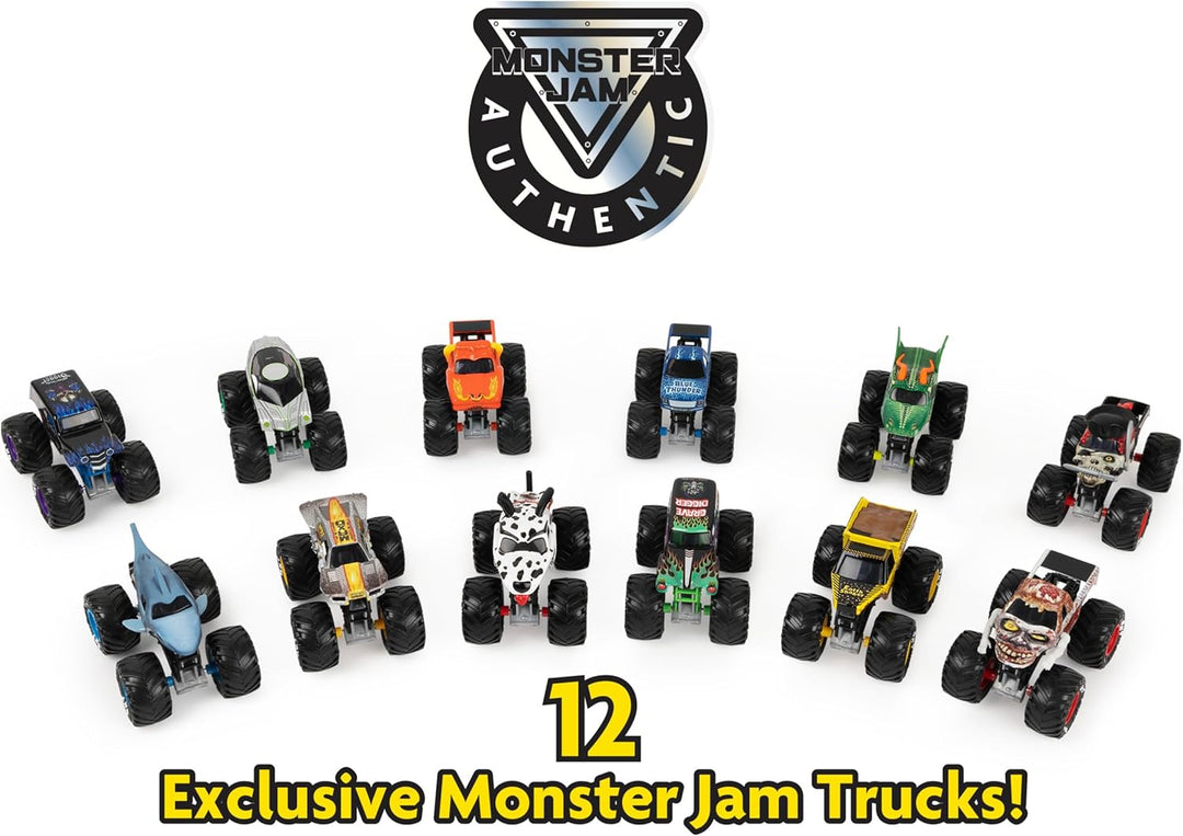 Monster Jam, pack oficial de 12 camiones monstruo fundidos a presió...