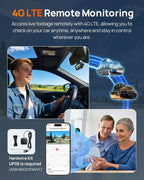 70mai Cámara de tablero A810 Lite 4K frontal y trasera, 5GHz Wi-Fi 6 DashCam, cámara de automóvil acceso remoto 4G LTE, seguimiento GPS, visión nocturna HDR, modo de estacionamiento 24H, control de