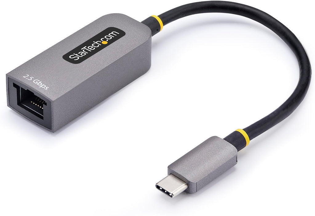 StarTech.com Adaptador USB-C a Ethernet de 2.5GbE, NIC NBASE-T, USB 3.0 Tipo-C de 2.5/1G de Velocidad Múltiple de Red, Compatible con Thunderbolt
