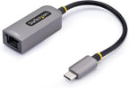StarTech.com Adaptador USB-C a Ethernet de 2.5GbE, NIC NBASE-T, USB 3.0 Tipo-C de 2.5/1G de Velocidad Múltiple de Red, Compatible con Thunderbolt
