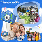Juguetes de cámara selfie para niñas de 3 a 9 años, juguete de cámara de video digital con cubierta protectora, regalos de festival de cumpleaños de Navidad para niñas de 3 a 9 años