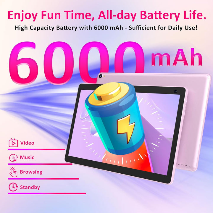 Tablet Android 15 de 10 pulgadas, 8GB RAM 32GB ROM CPU potente de c...
