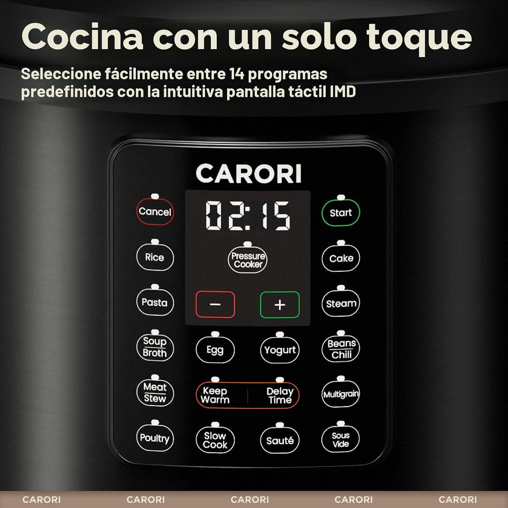 Olla a presión eléctrica 12 en 1 de 8 cuartos de galón, 1200W olla de presión multicooker con olla de acero inoxidable, olla arrocera lenta, saltear, vaporera, yogur y calentador de alimentos