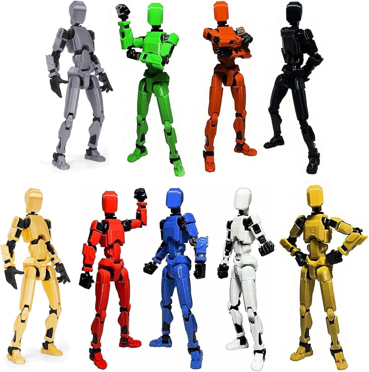 EIMONEY 9 figuras de acción T-13 completas de montaje impresas en 3D multiarticuladas, 9 unidades