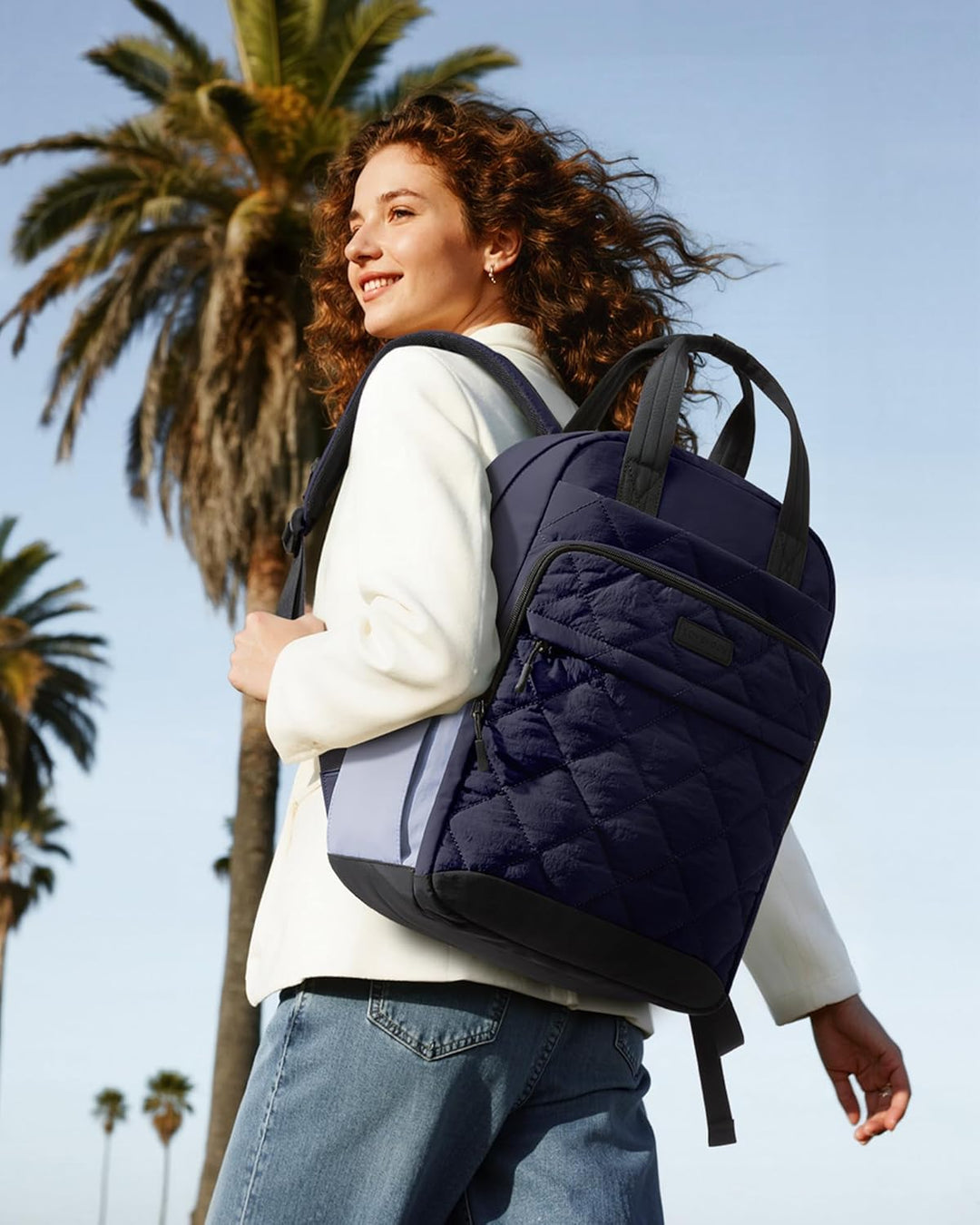 LOVEVOOK Mochila acolchada para mujer, mochila acolchada de viaje.,...