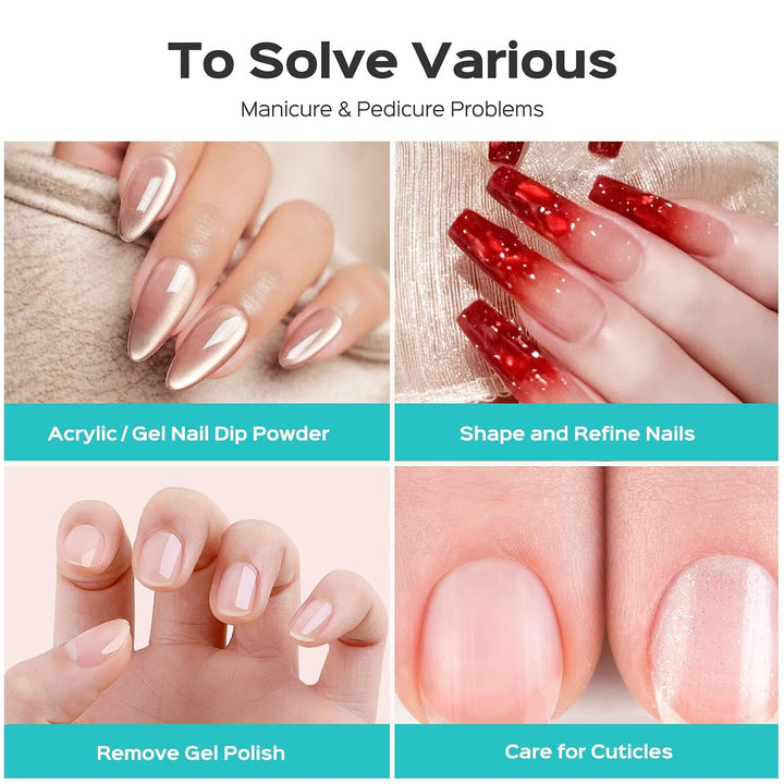 COSLUS Taladro de uñas eléctrico profesional: lima de uñas recargab...