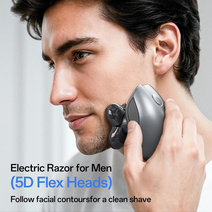 Maquinilla de afeitar eléctrica para hombres, afeitadora eléctrica...