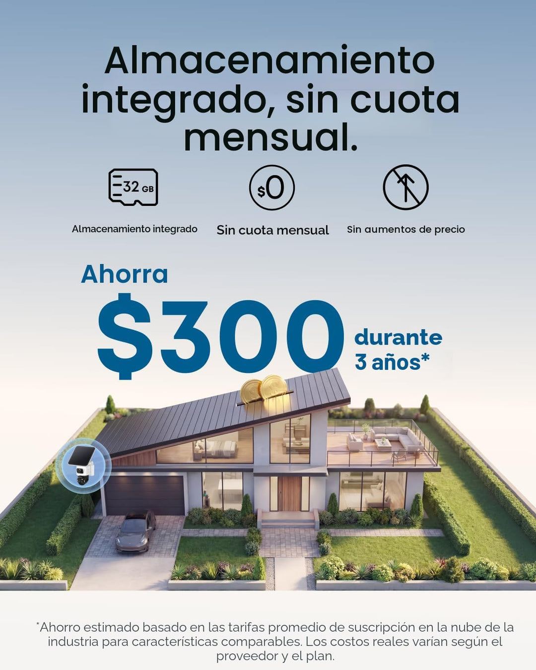 eufy Security eufyCam S4, Cámara de seguridad solar inalámbrica par...