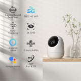 Rraycom - Cámara de seguridad Pan\/Tilt de 2K para monitor de bebé,...