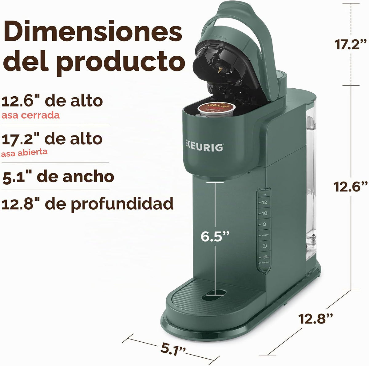 Keurig K-Express Cafetera de una sola porción para cápsulas K-Cup, Evergreen