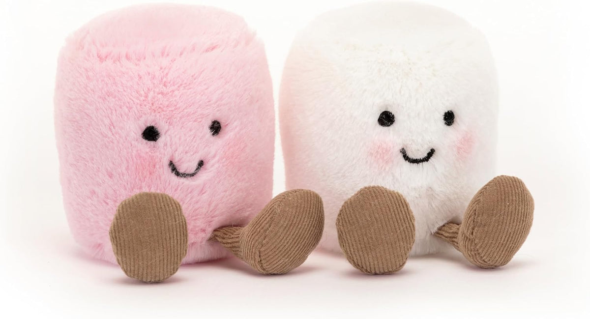 Jellycat Peluche de comida de malvaviscos rosa y blanco