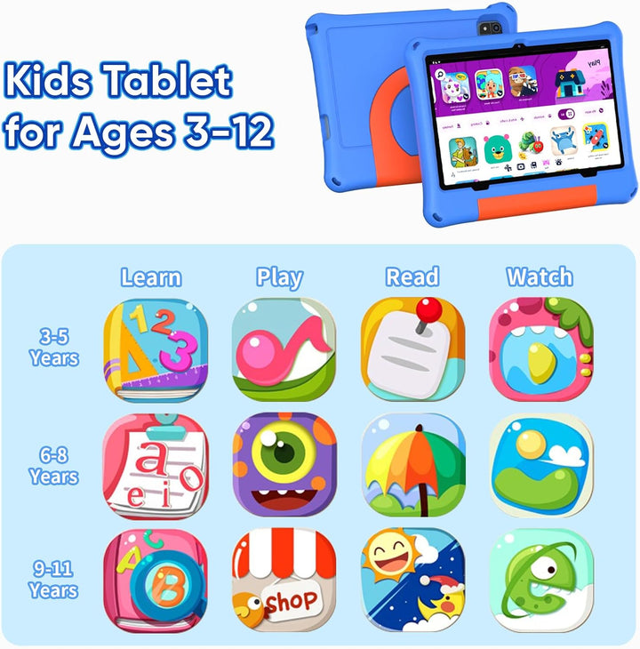 Tablet infantil de 10 pulgadas, tableta Android 16 para niños, proc...