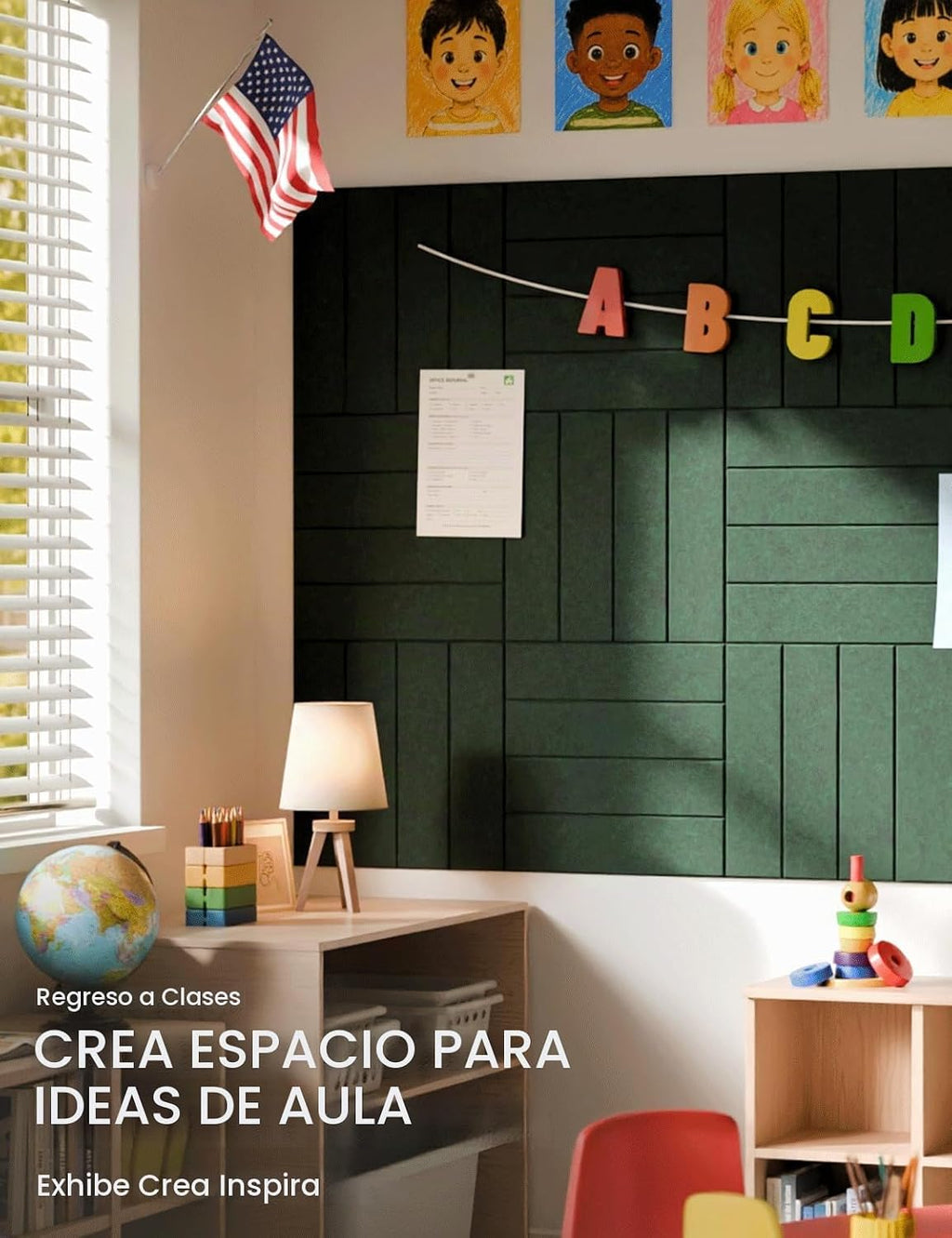 Tablero de anuncios de fieltro y tablero de corcho alternativo 48