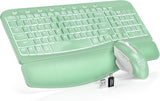 SABLUTE Combo de teclado y mouse inalámbrico ergonómico - Teclado d...