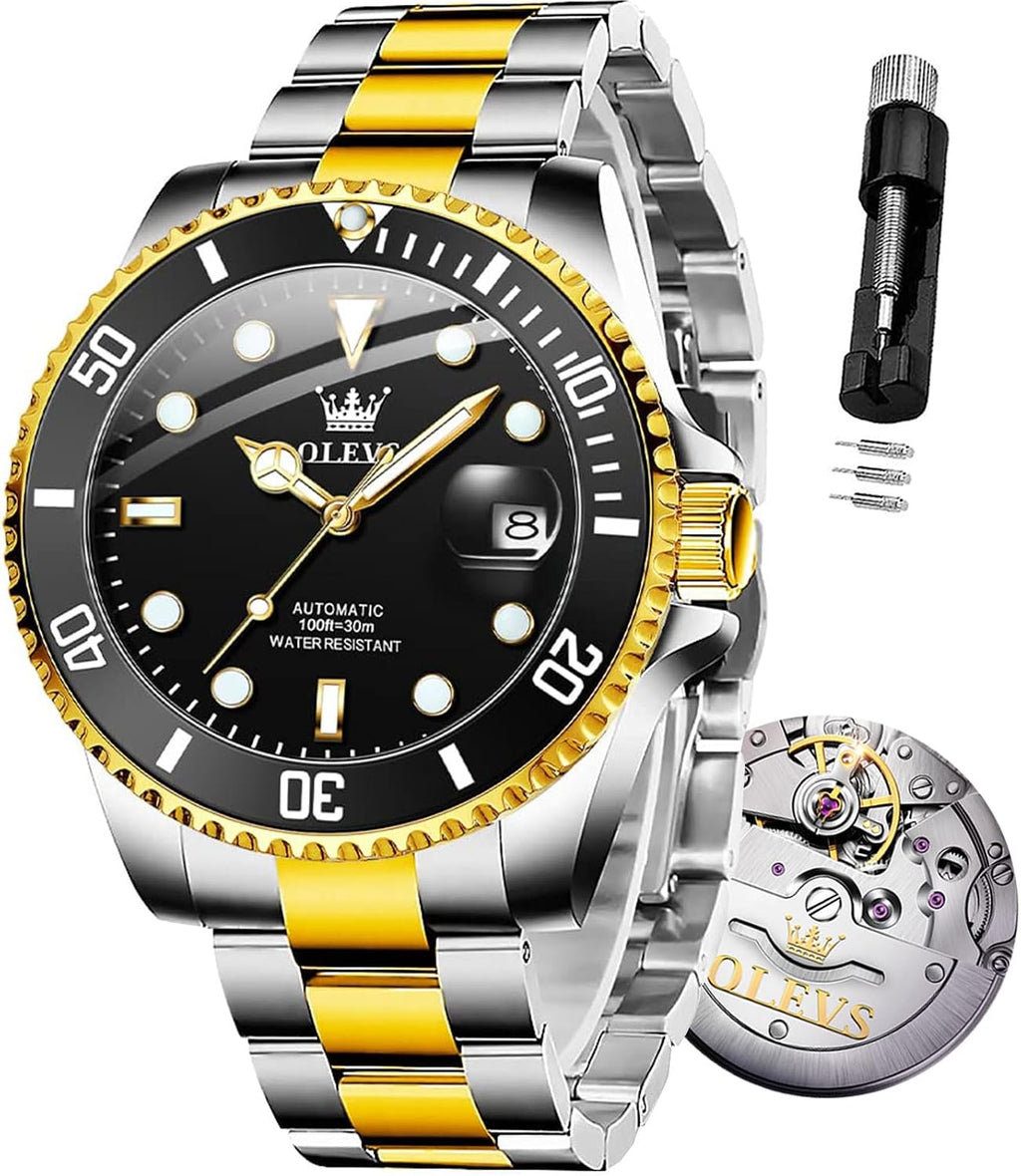 OLEVS Reloj Automático Mecánico para Hombre de Lujo, Recia Carga Automática