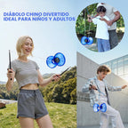MAGICYOYO - Yoyo Diábolo de 4 pulgadas para niños con rodamiento triple profesional, color azul