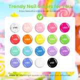 VANREESA Juego de 24 esmaltes de uñas de gel, colores de moda, con...