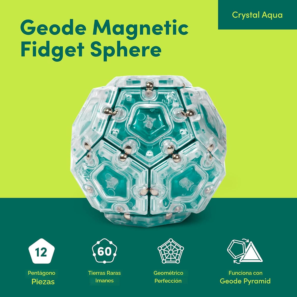 Speks Geode - Esfera magnética, herramienta sensorial para aliviar el estrés y concentrarse