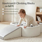 Hoohtoot Bloques de escalada de espuma con pozo de bolas para bebés