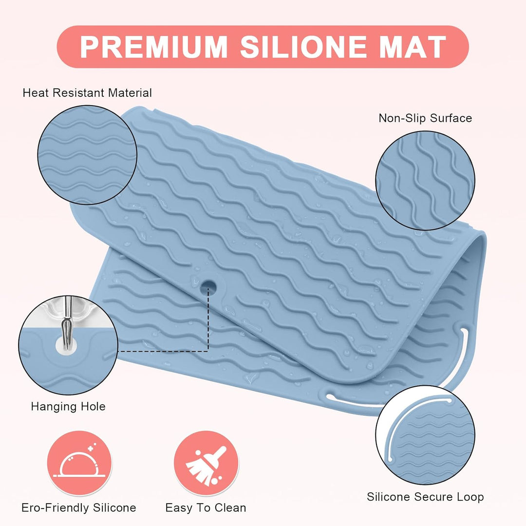 Suafrnut Alfombrilla de silicona resistente al calor de tamaño gran...