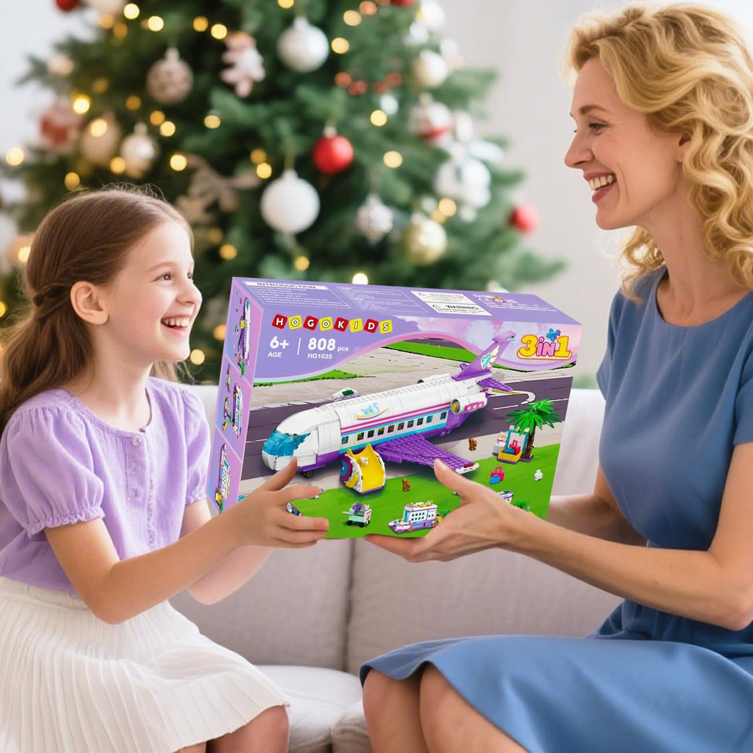 HOGOKIDS Juego de juguetes de construcción de aviones 3 en