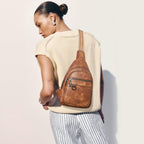 Bolso bandolera de 7L para mujeres y hombres, de cuero vegano, bolsos cruzados, riñonera, monedero, mochila sobre el hombro, bolsa antirrobo de viaje