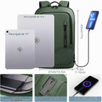 HK - Mochila para hombre, bolsa delgada para computadora portátil de 15,6