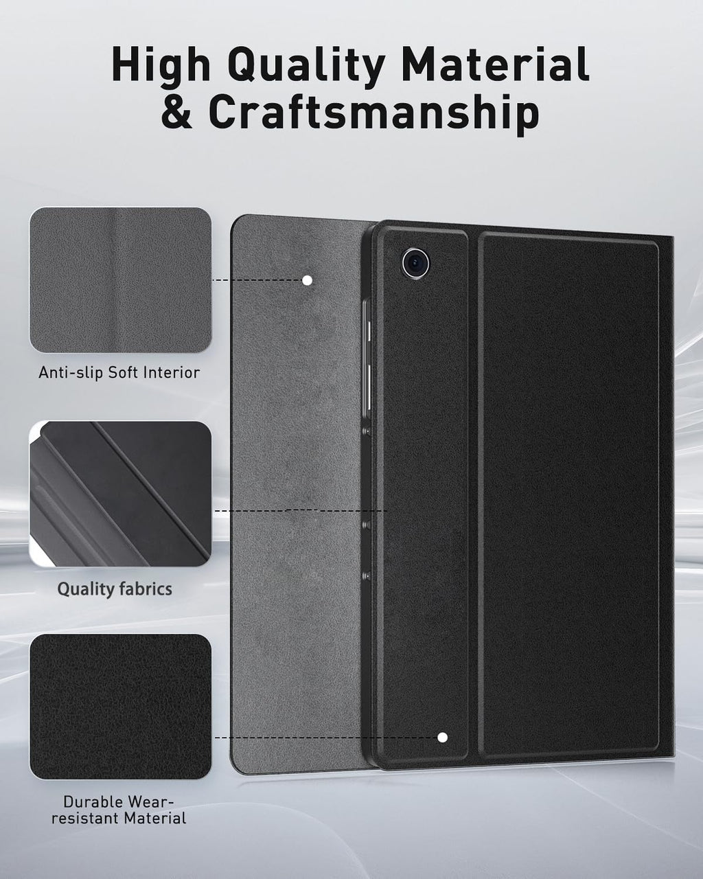 TUNKARMOR Funda con teclado para Samsung Galaxy Tab A9+/ A11+ Plus 2023