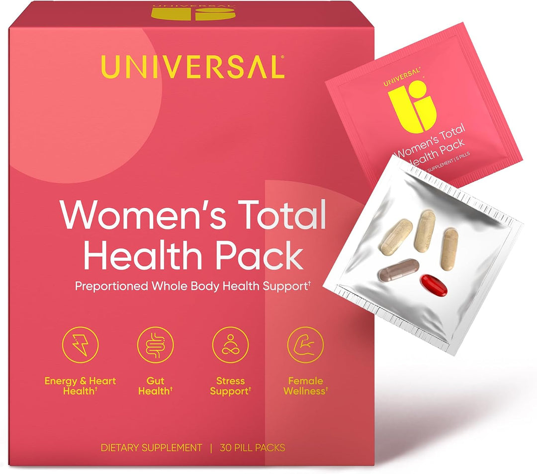 Paquetes de vitaminas diarias Total Health para mujeres, multivitam...