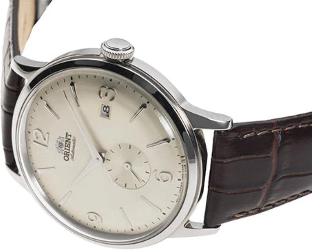 Reloj Orient Bambino Small Seconds automático, japonés, con correa de cuero, 21 mm, para hombre