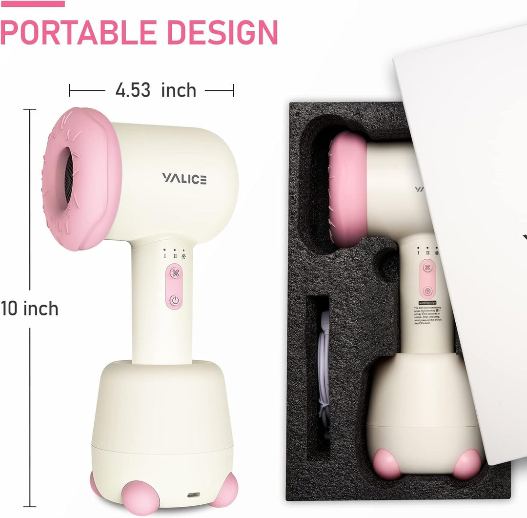 YALICE Secador de pelo inalámbrico para bebés y niños, secador de p...