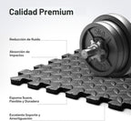 Paquete de 36 tapetes de gimnasio en casa de 144 pies cuadrados, tapetes de ejercicio de rompecabezas, azulejos de espuma EVA entrelazados para equipos de entrenamiento en casa y áreas de juego para niños, azul, 24 x 24 pulgadas x ½ pulgadas (negro, paque