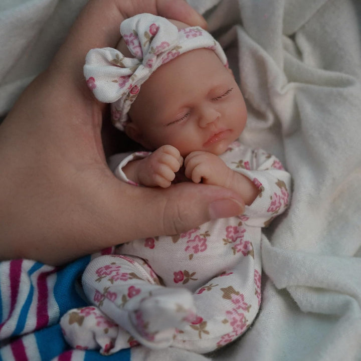 MYREBABY Muñeca Bebé Reborn de 7 Pulgadas, Muñeca de Silicona Niña...