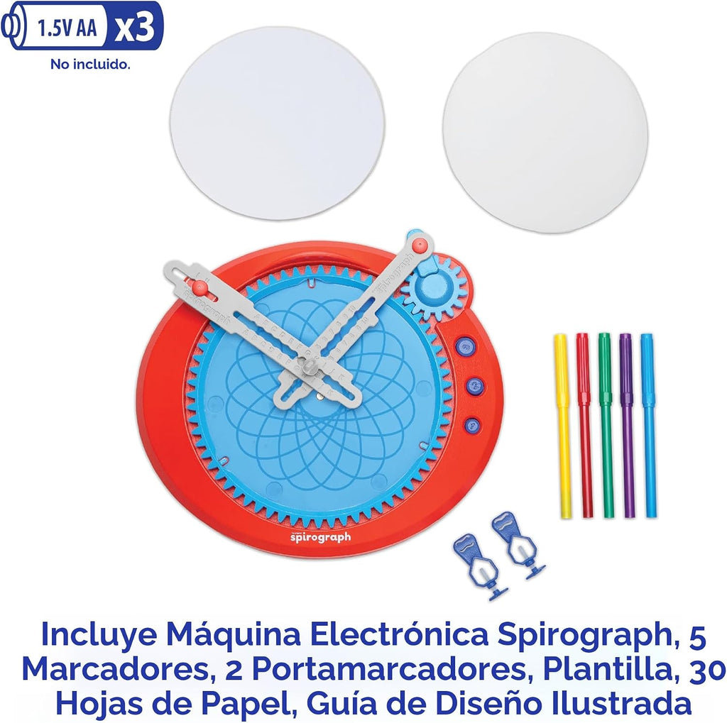 Máquina Eléctrica Spirograph - Artes y Manualidades, Juguetes para Niños, Suministros de Arte, Suministros de Manualidades, Juego de Dibujo, Arte en Espiral, Kit de Diseño de Engranajes Clásico