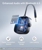 Transmisor y receptor Bluetooth 6.0 Syntech para avión, adaptador AUX 3.5 mm
