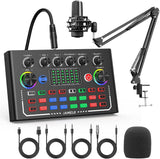 Paquete de equipo de podcast, kit de equipo de estudio con cambiado...