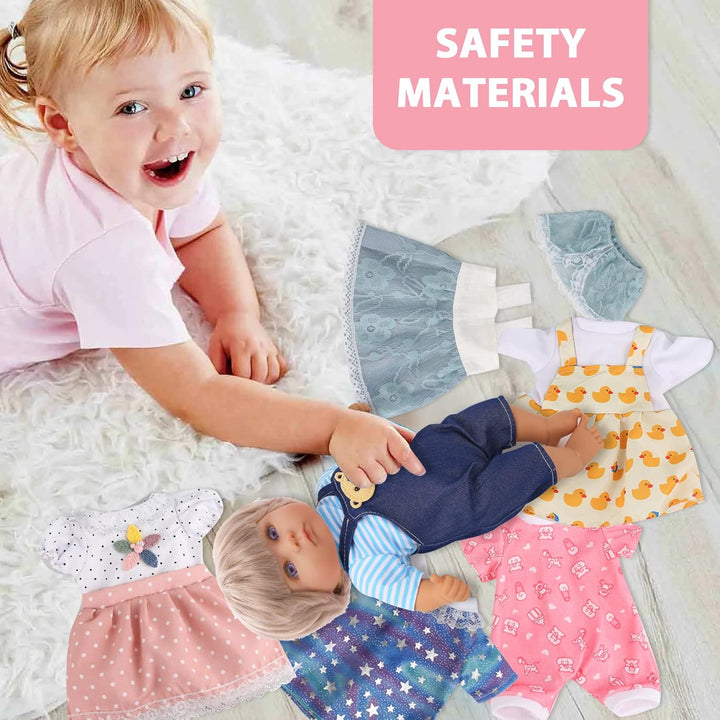 Regalo de ropa y accesorios para muñecas: 8 piezas de ropa de muñec...