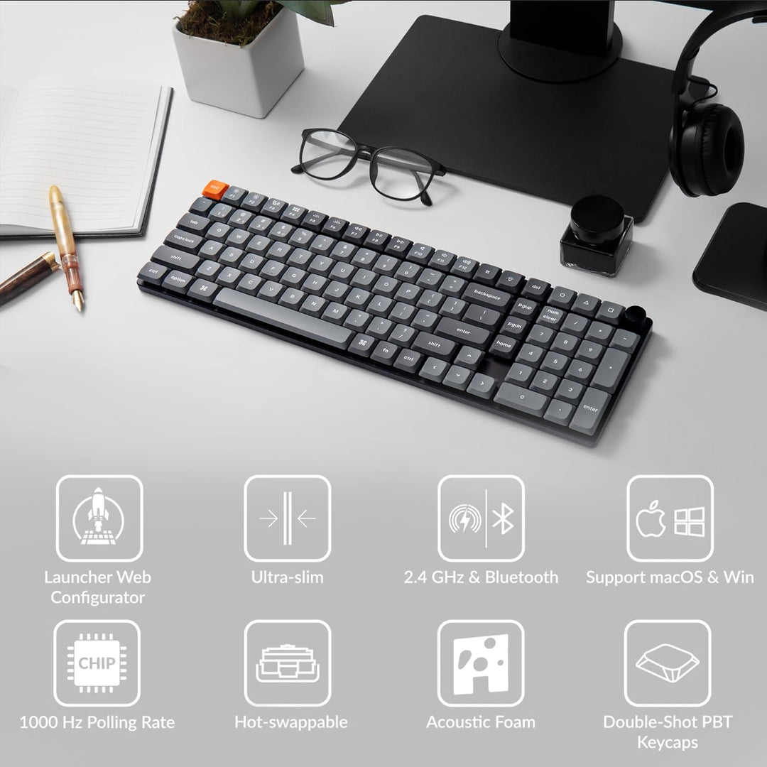 Keychron K17 Max 96% Layout QMK\/Launcher Teclado Mecánico Inalámbr...