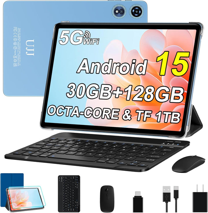 Tableta Android 15 30GB RAM 128GB ROM 1TB TF, Tableta de 10 Pulgada...
