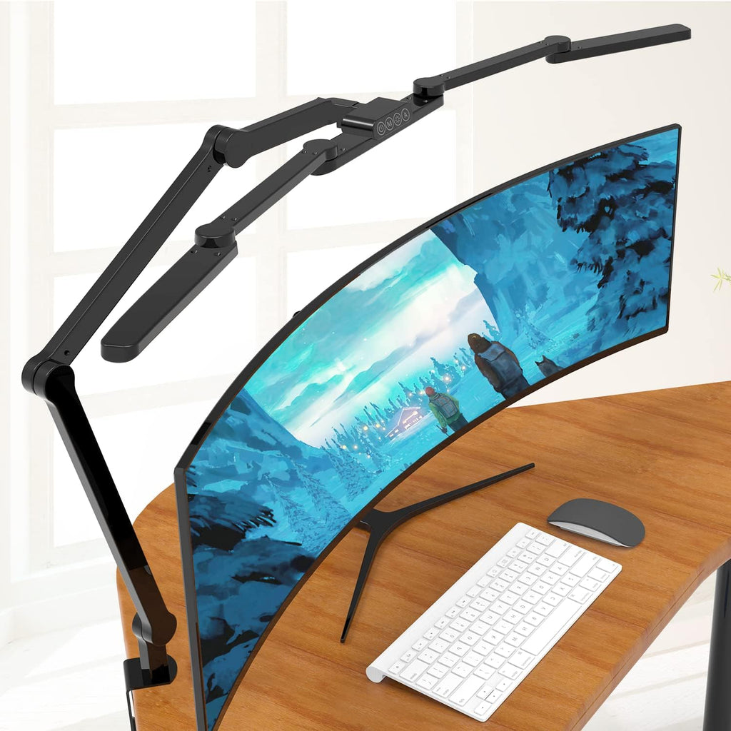 Lámpara Lámpara de escritorio LED con abrazadera, lámpara de 41.5" para escritorio de arquitecto para oficina en casa, lámpara de mesa LED para computadora de 24W brillante y alta, iluminación de
